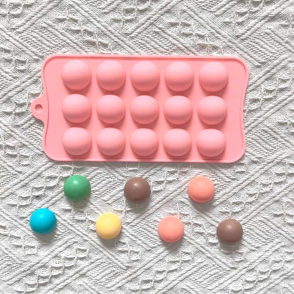 Silicone Mold Baking - 15 cavity semi-circular chocolate silicone mold,