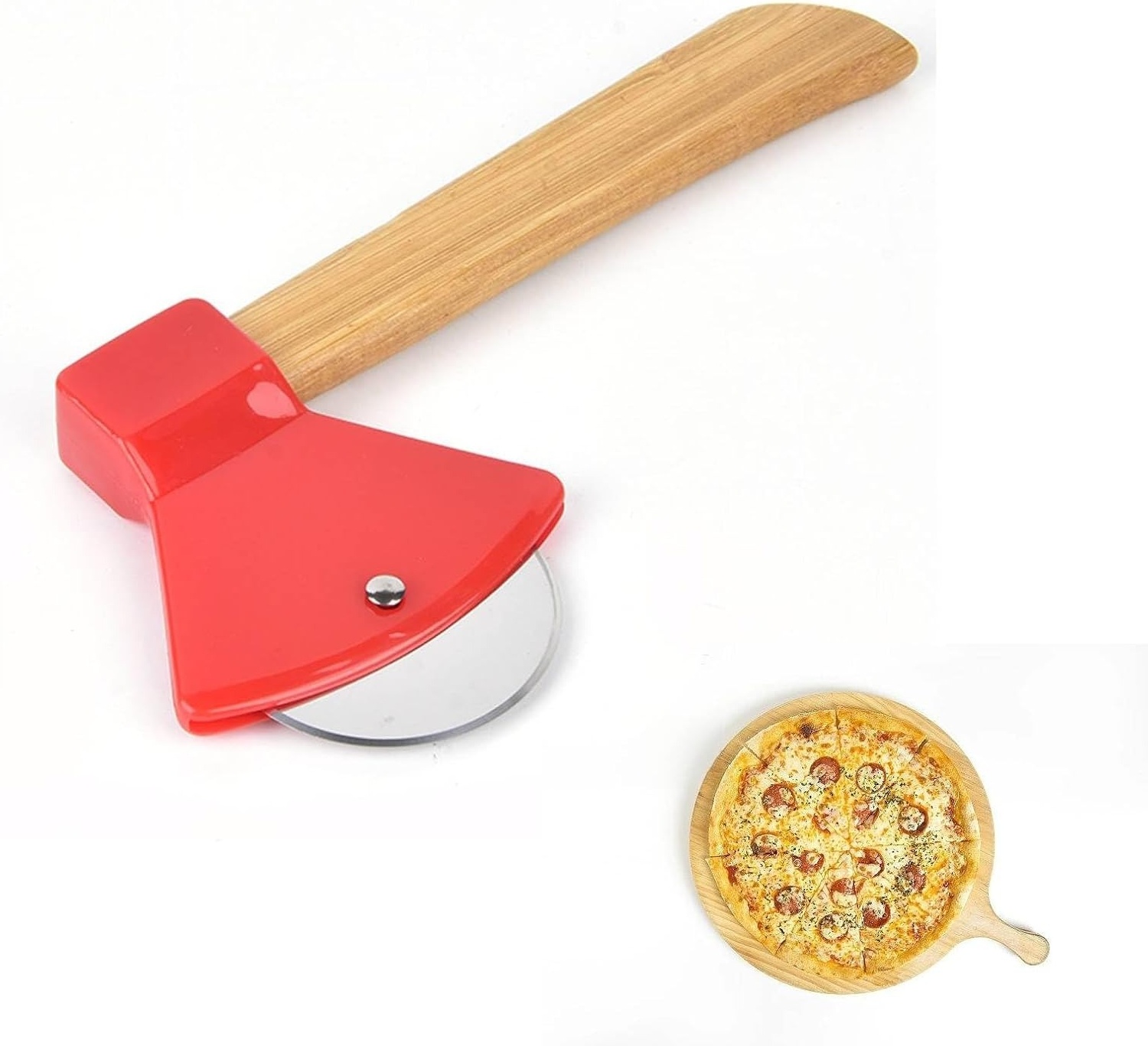 Kitchen Gadgets Presents - Novelty Funny Axe Pizza Cutter, Non-Stick