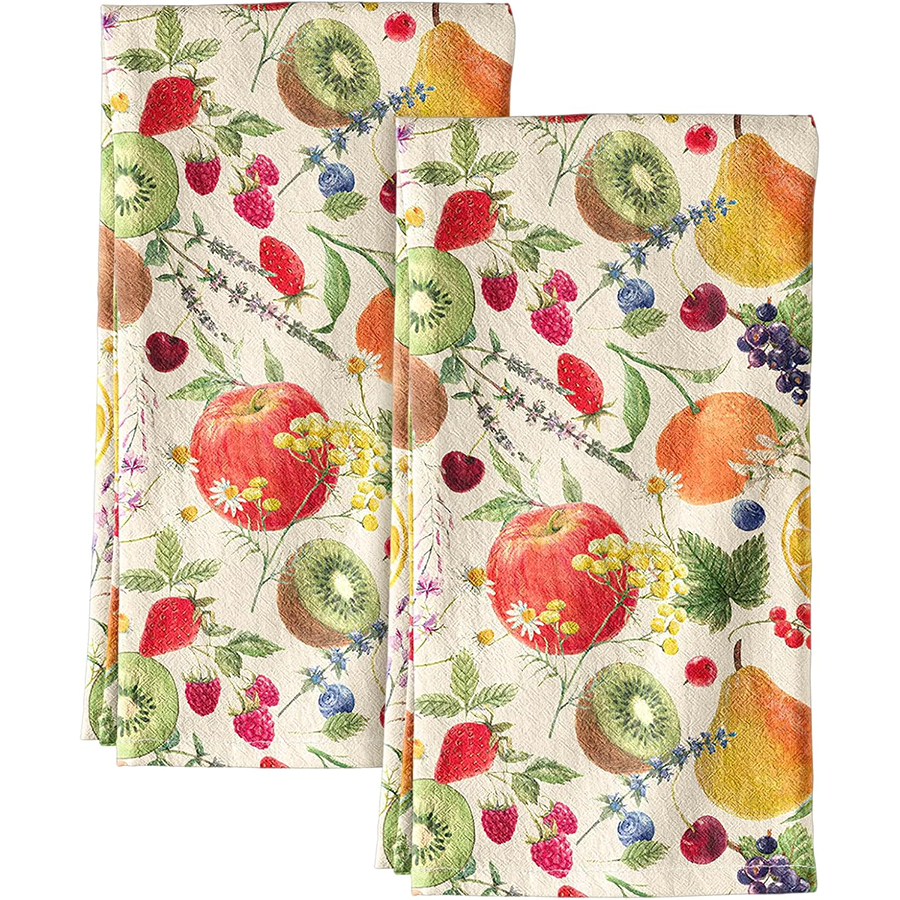 Kitchen Gadgets You Must Have - 2Pcs, Fruit Party Kitchen Towels, Best