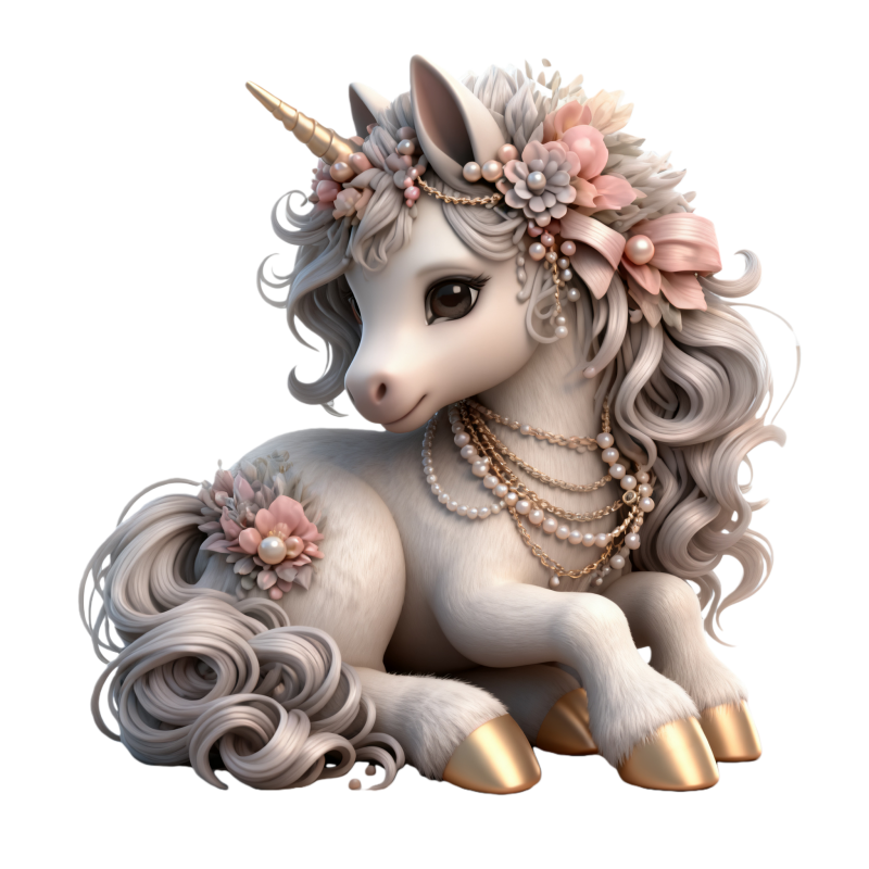 Silicone Mold Baking - Luxurious Decorative Unicorn Art Mold, Pearl