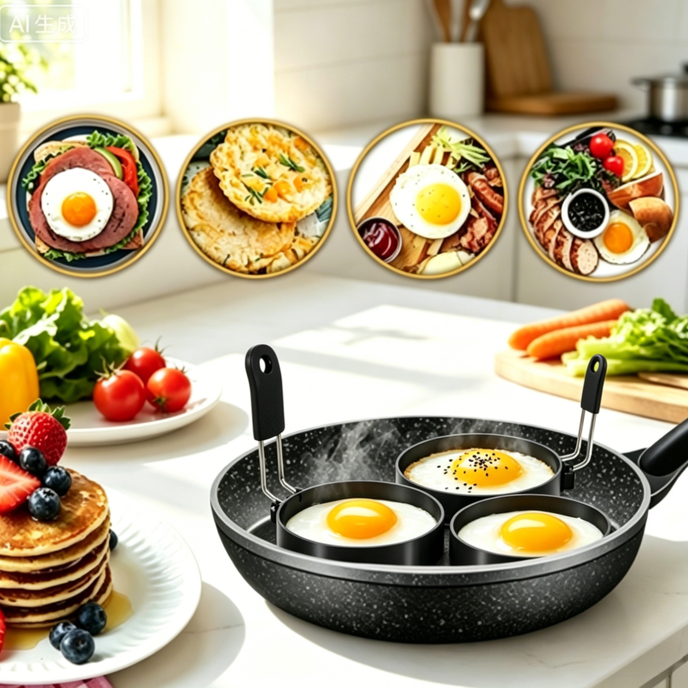 Anti-scaldNonstick Egg Fried R - Breakfast Sandwich Maker reseña y precio