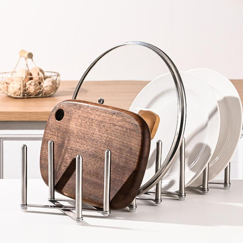Pot Lid Rack Pan Lid Organizer - Kitchen Gadgets Rack Storage reseña y precio
