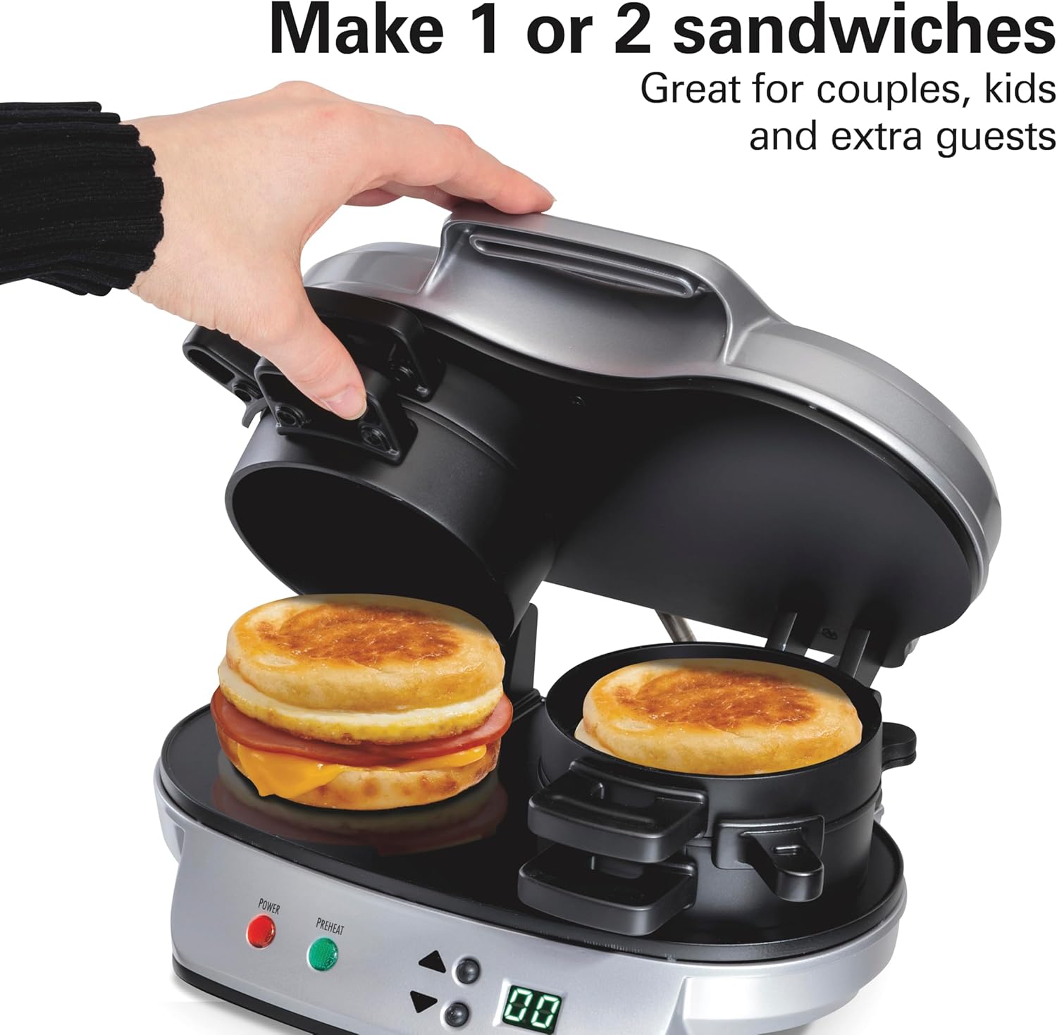 Dual breakfast sandwich maker, - Breakfast Sandwich Maker reseña y precio