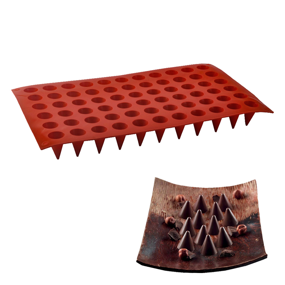 66-Cells Cone Chocolate Baking - Silicone Mold Baking reseña y precio