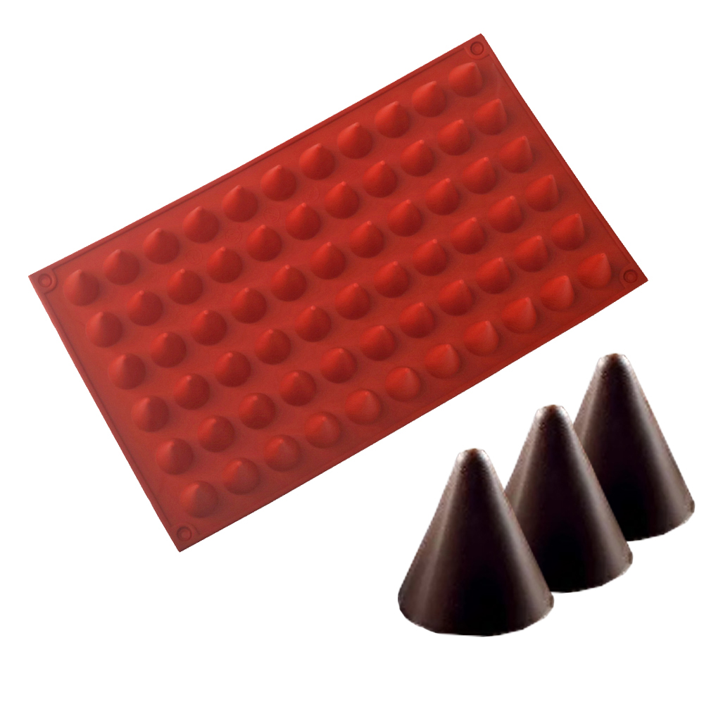 66-Cells Cone Chocolate Baking - Silicone Mold Baking reseña y precio