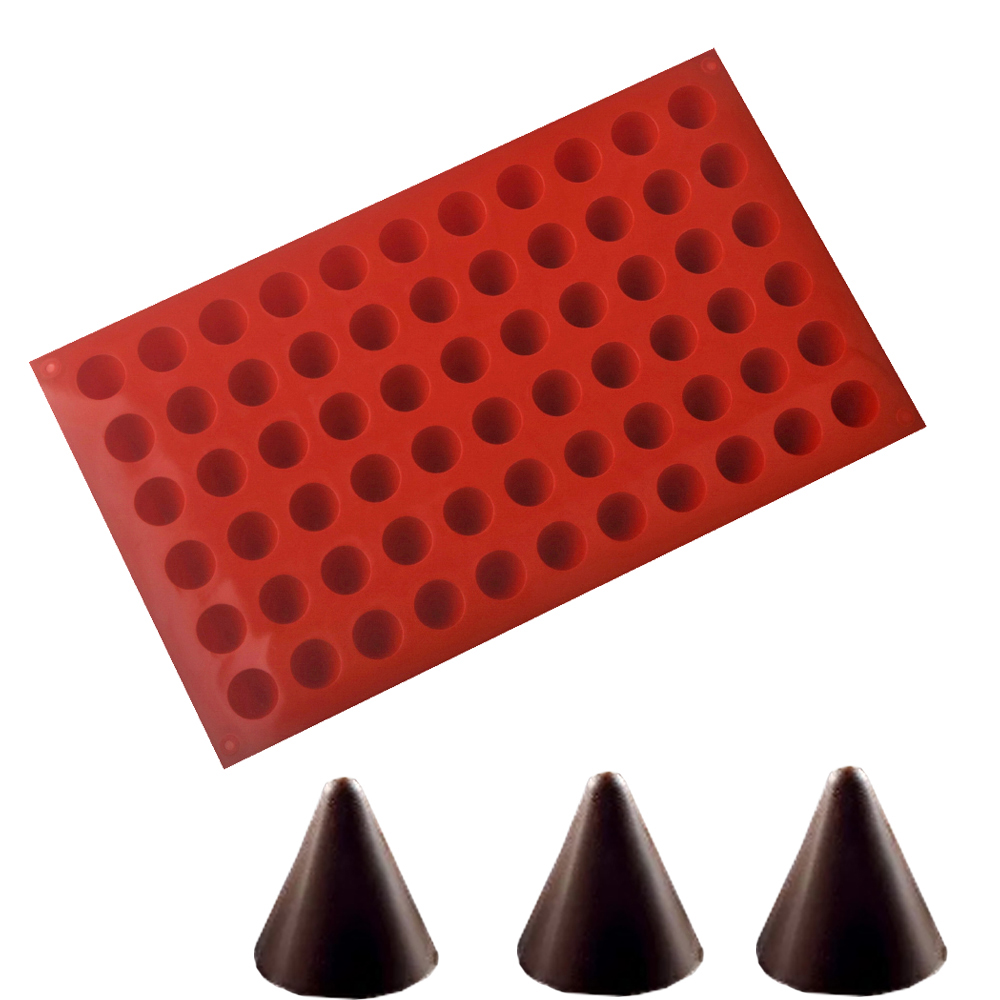 66-Cells Cone Chocolate Baking - Silicone Mold Baking reseña y precio