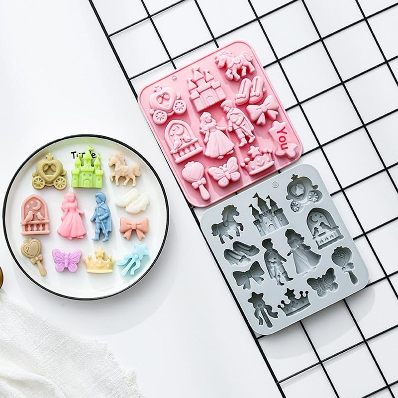 🌸12 Cavity Prince, Princess Si - Silicone Mold Baking reseña y precio