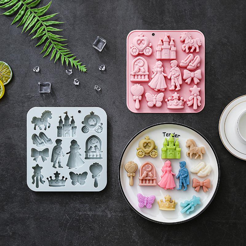 🌸12 Cavity Prince, Princess Si - Silicone Mold Baking reseña y precio
