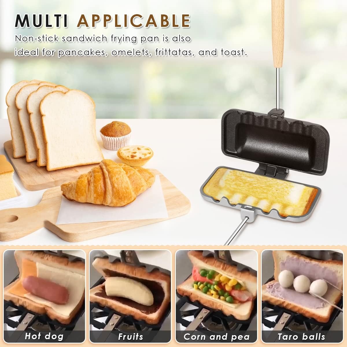 Hot Sandwich Maker, Double-Sid - Breakfast Sandwich Maker reseña y precio