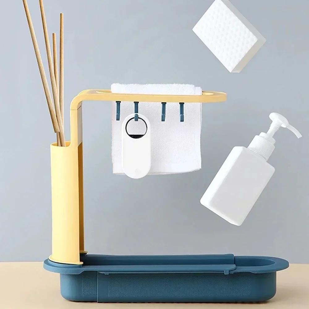 Telescopic Sink Storage Rack M - Kitchen Gadgets Rack Storage reseña y precio
