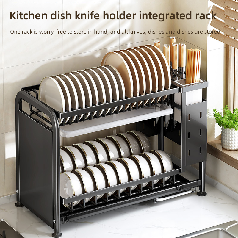 2-layer Dish Drying Rack Multi - Kitchen Gadgets Rack Storage reseña y precio