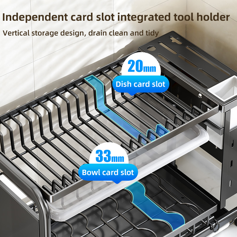 2-layer Dish Drying Rack Multi - Kitchen Gadgets Rack Storage reseña y precio