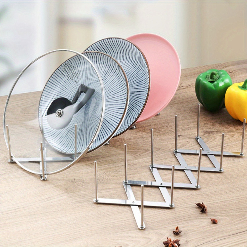 Pot Lid Rack Pan Lid Organizer - Kitchen Gadgets Rack Storage reseña y precio