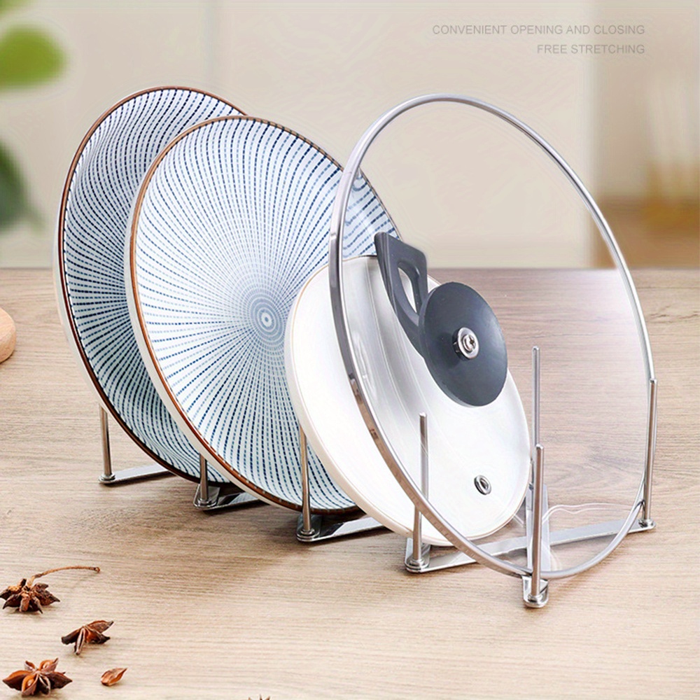 Pot Lid Rack Pan Lid Organizer - Kitchen Gadgets Rack Storage reseña y precio