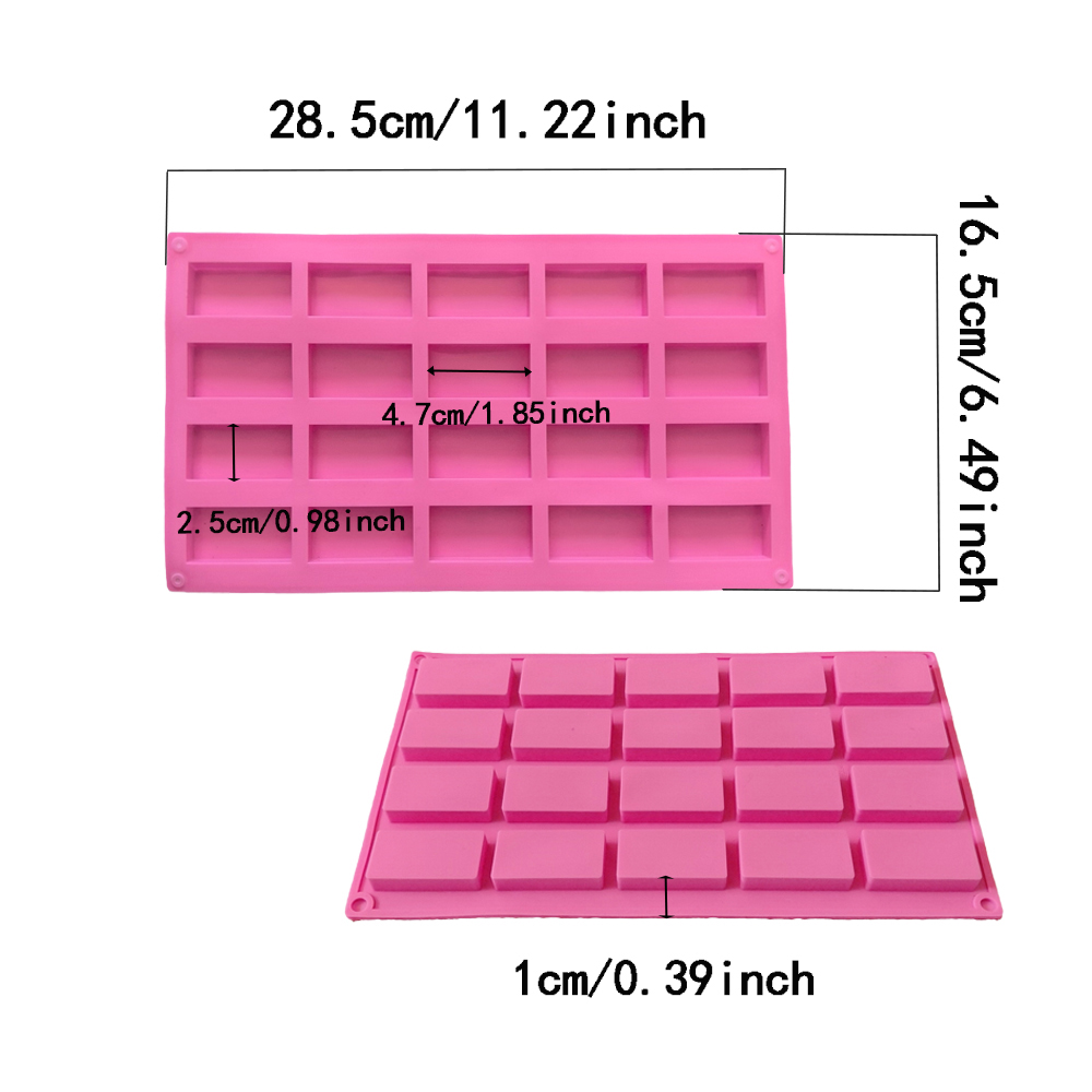 1pc 20 cavity rectangular sili - Silicone Mold Baking reseña y precio