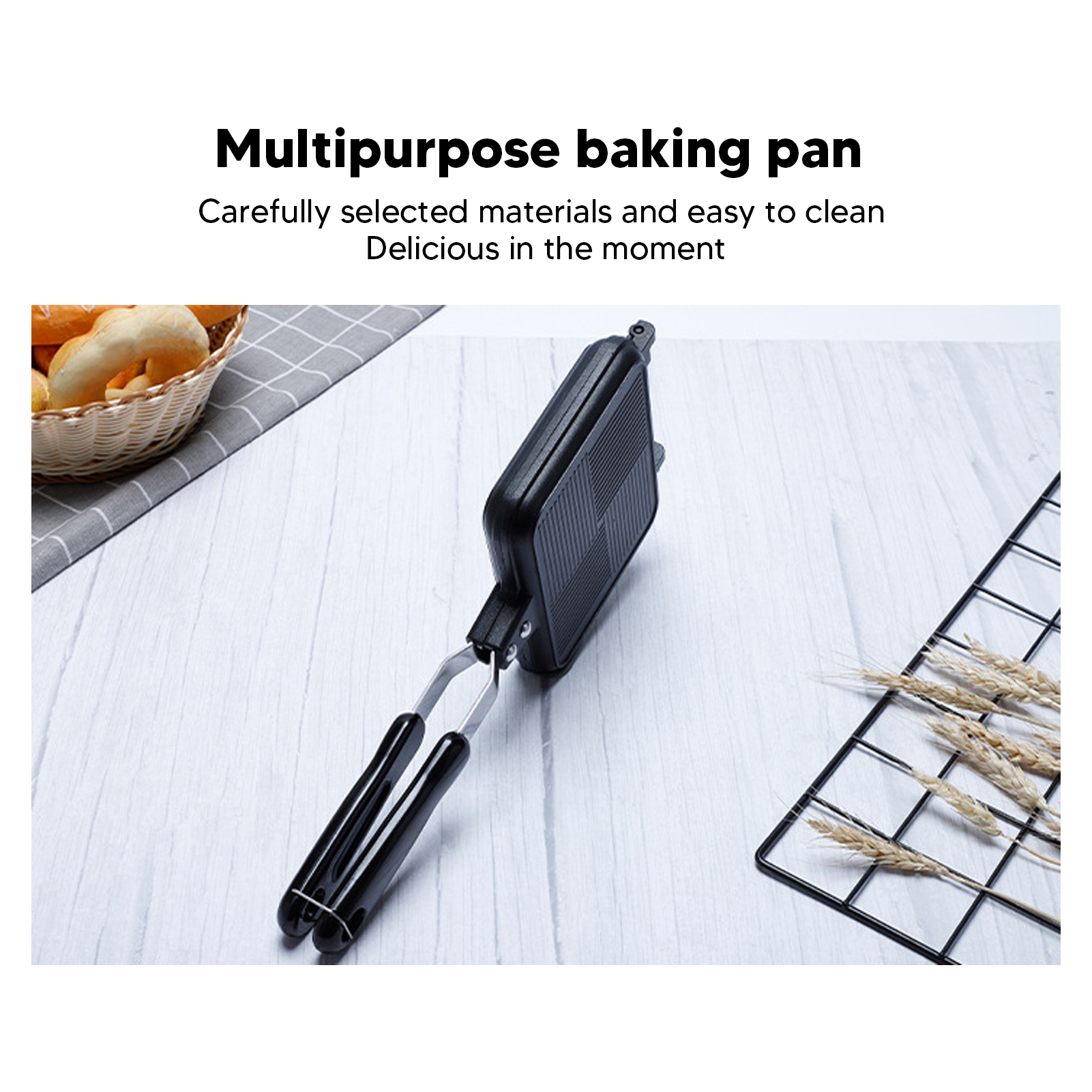Double-Sided Non-Stick Sandwic - Breakfast Sandwich Maker reseña y precio