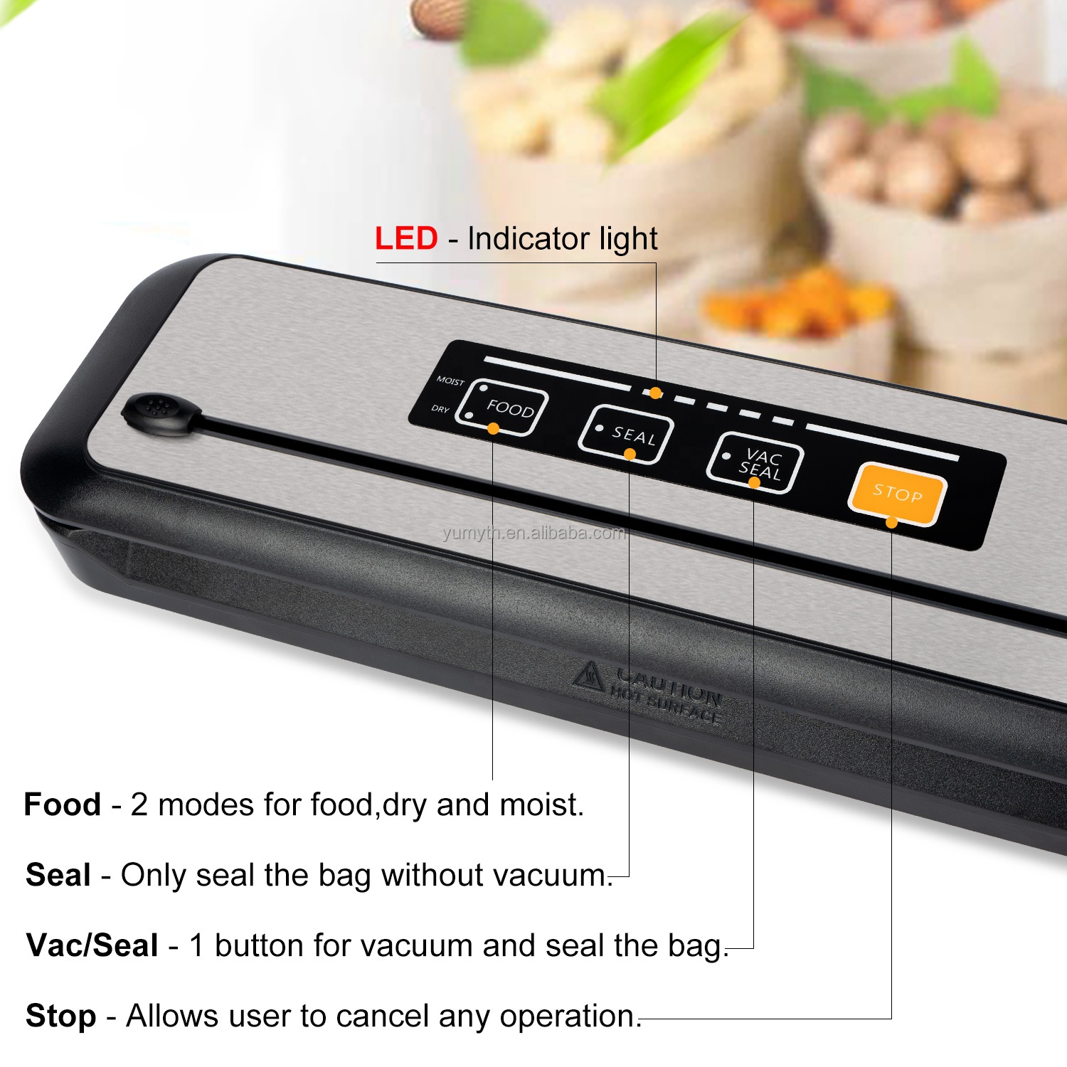 Portable USB-Powered Food Vacu - Food Vacuum Sealer reseña y precio