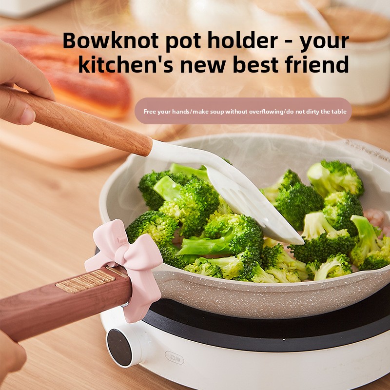 Bowknot Silicone Kitchen Utens - Kitchen Gadgets Rack Storage reseña y precio