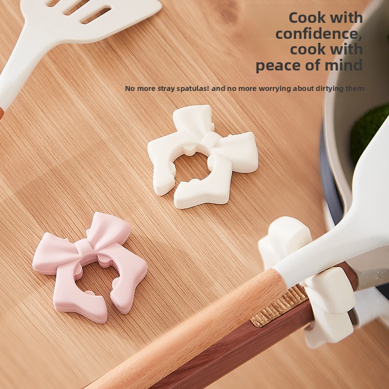 Bowknot Silicone Kitchen Utens - Kitchen Gadgets Rack Storage reseña y precio