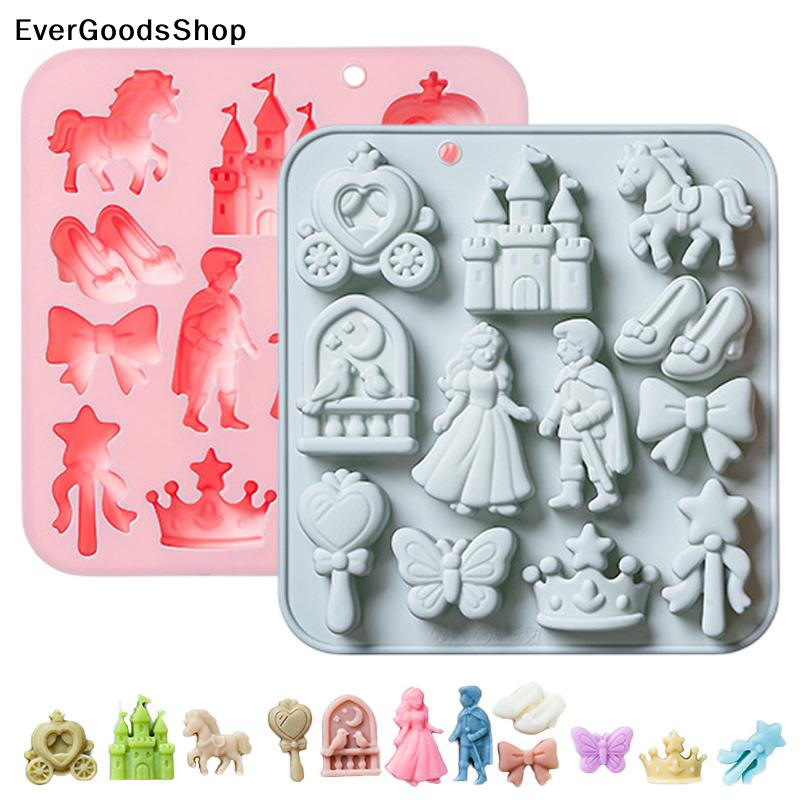 New 12 Cavity Prince, Princess - Silicone Mold Baking reseña y precio