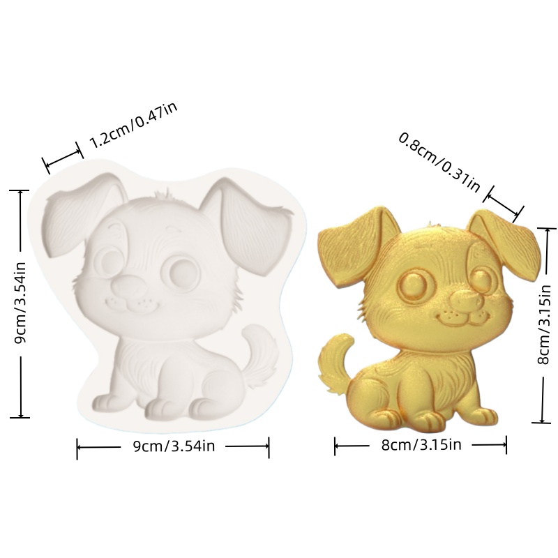 ​ ​ Exquisite Puppy Mold with  - Silicone Mold Baking reseña y precio