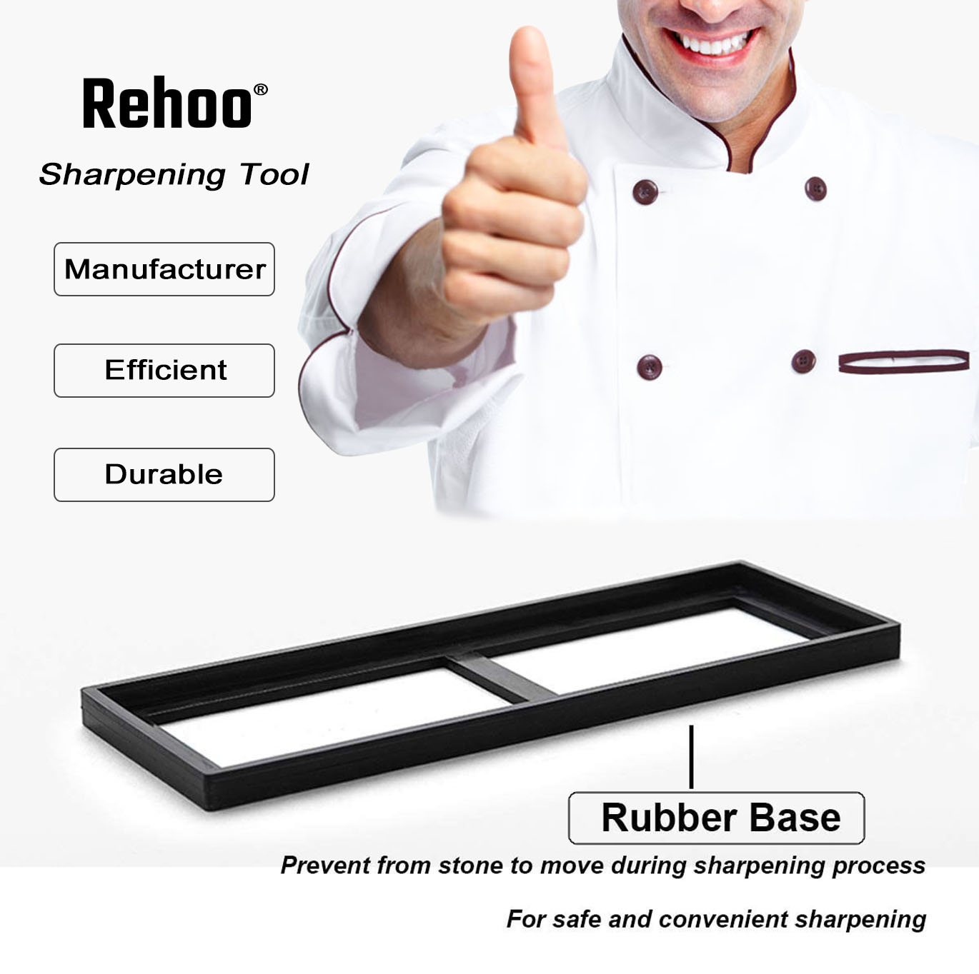 Rehoo Double-sided Whetstone 1 - Kitchen Gadgets For Chefs reseña y precio