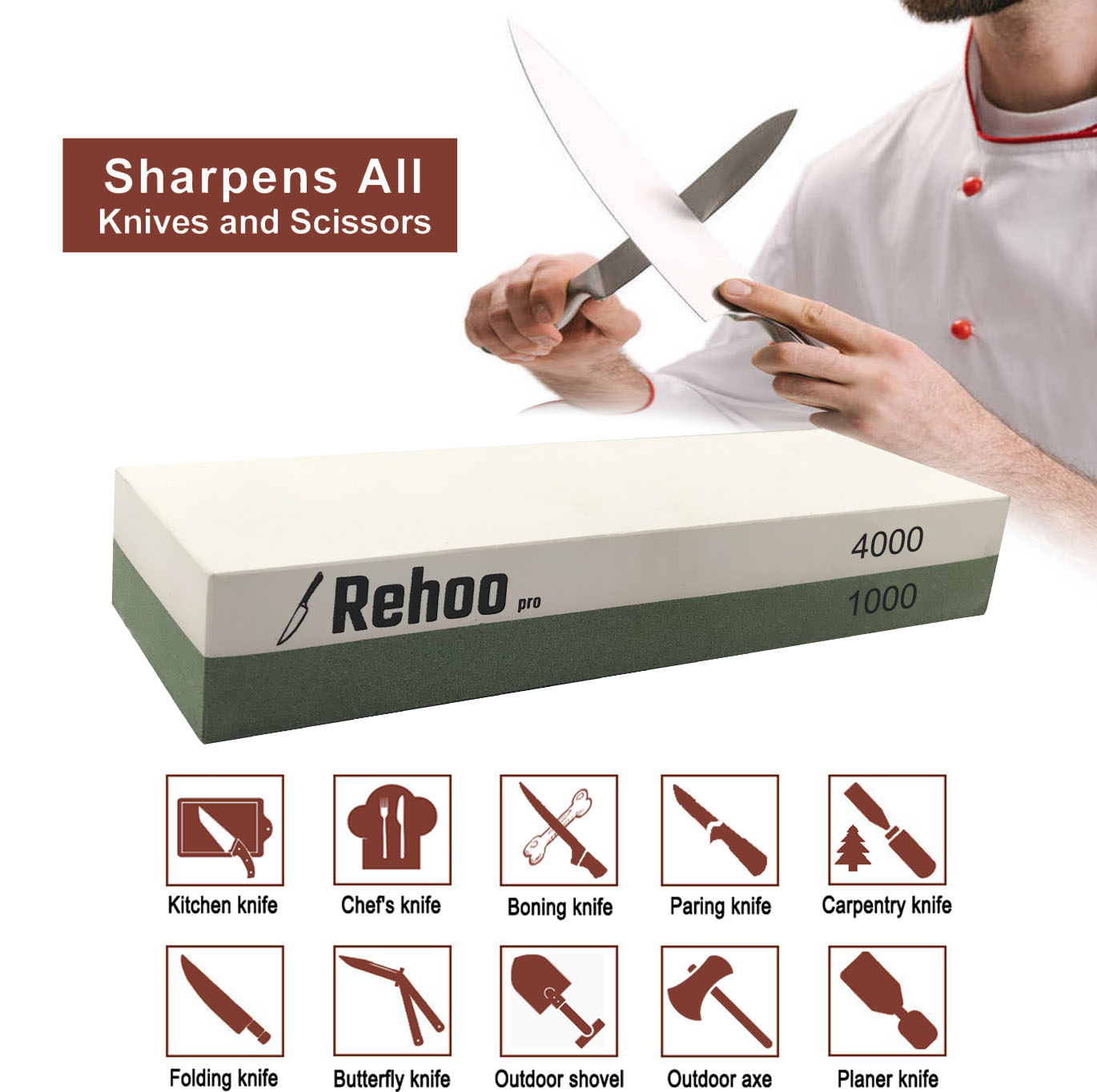 Rehoo Double-sided Whetstone 1 - Kitchen Gadgets For Chefs reseña y precio