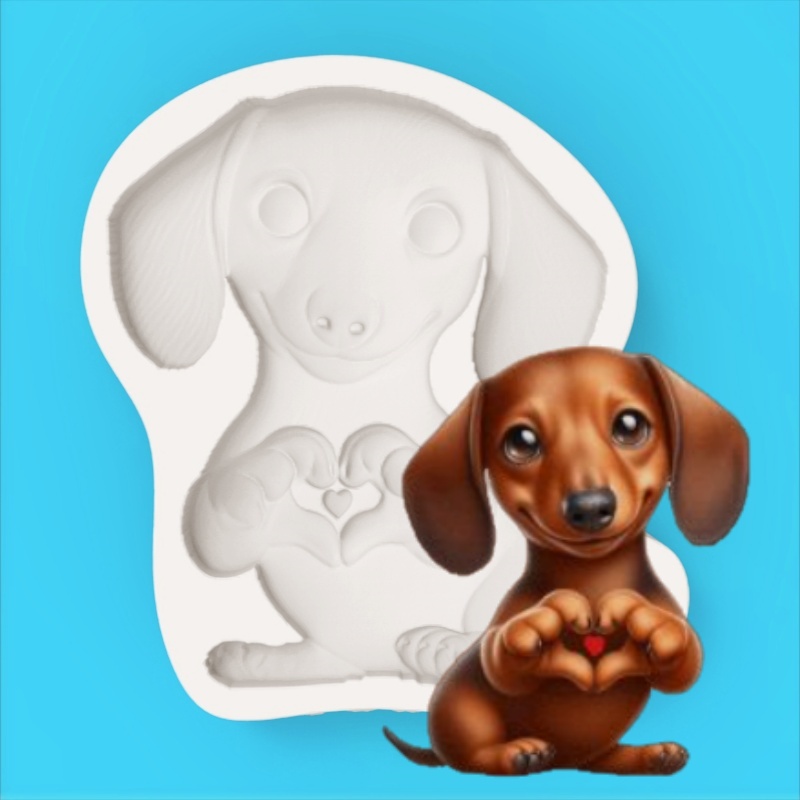 Dachshund Dog Silicone Mold, F - Silicone Mold Baking reseña y precio
