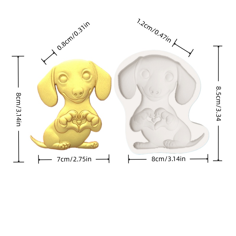 Dachshund Dog Silicone Mold, F - Silicone Mold Baking reseña y precio