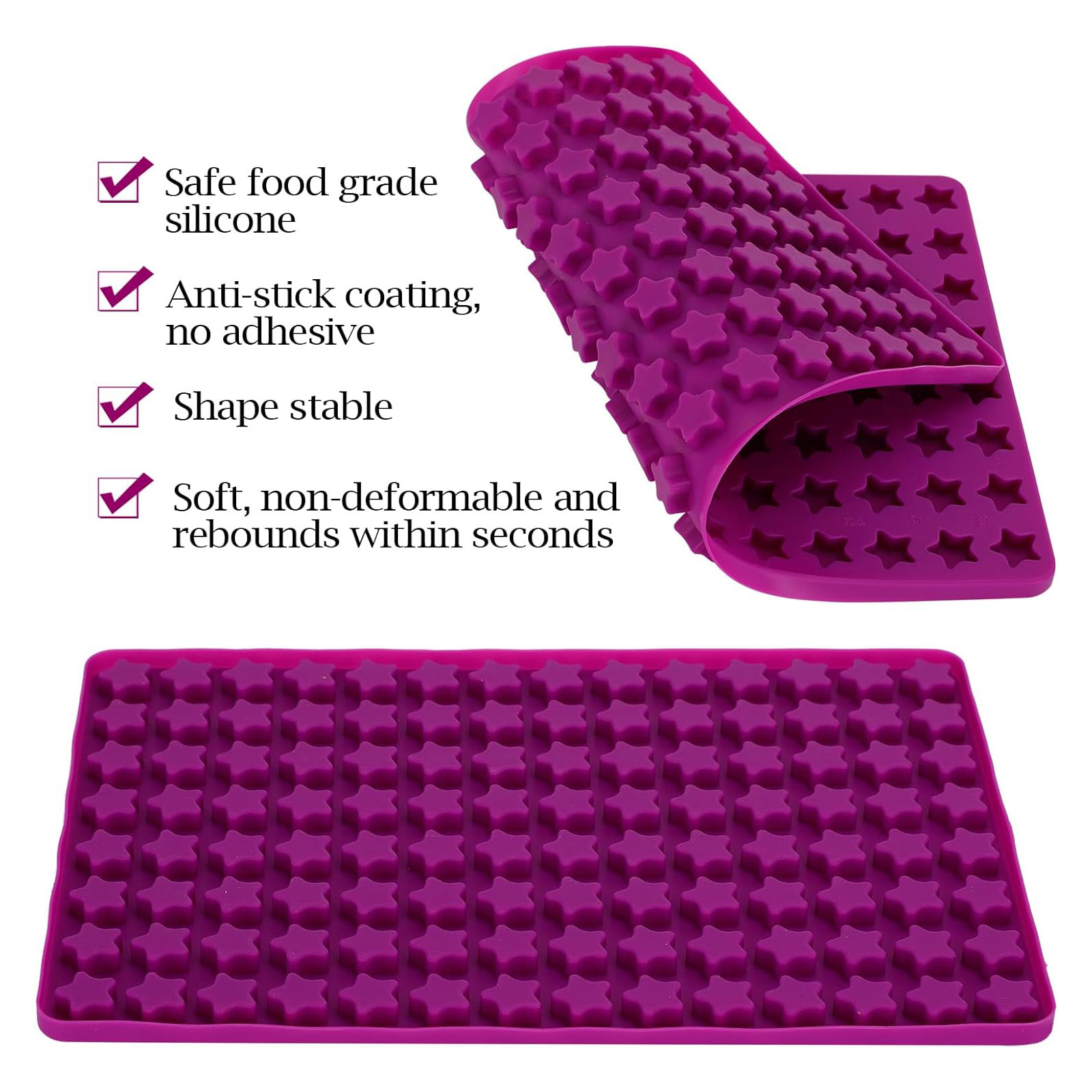 112 Cavity Mini Star Silicone  - Silicone Mold Baking reseña y precio