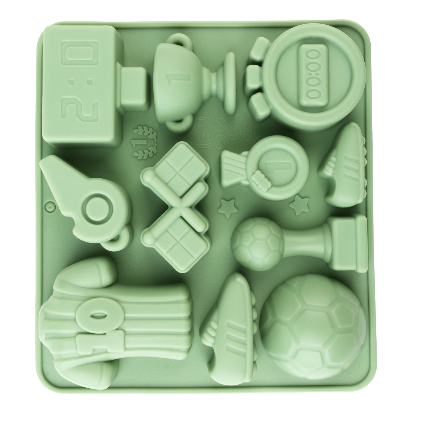 1 Green Football-Themed Silico - Silicone Mold Baking reseña y precio