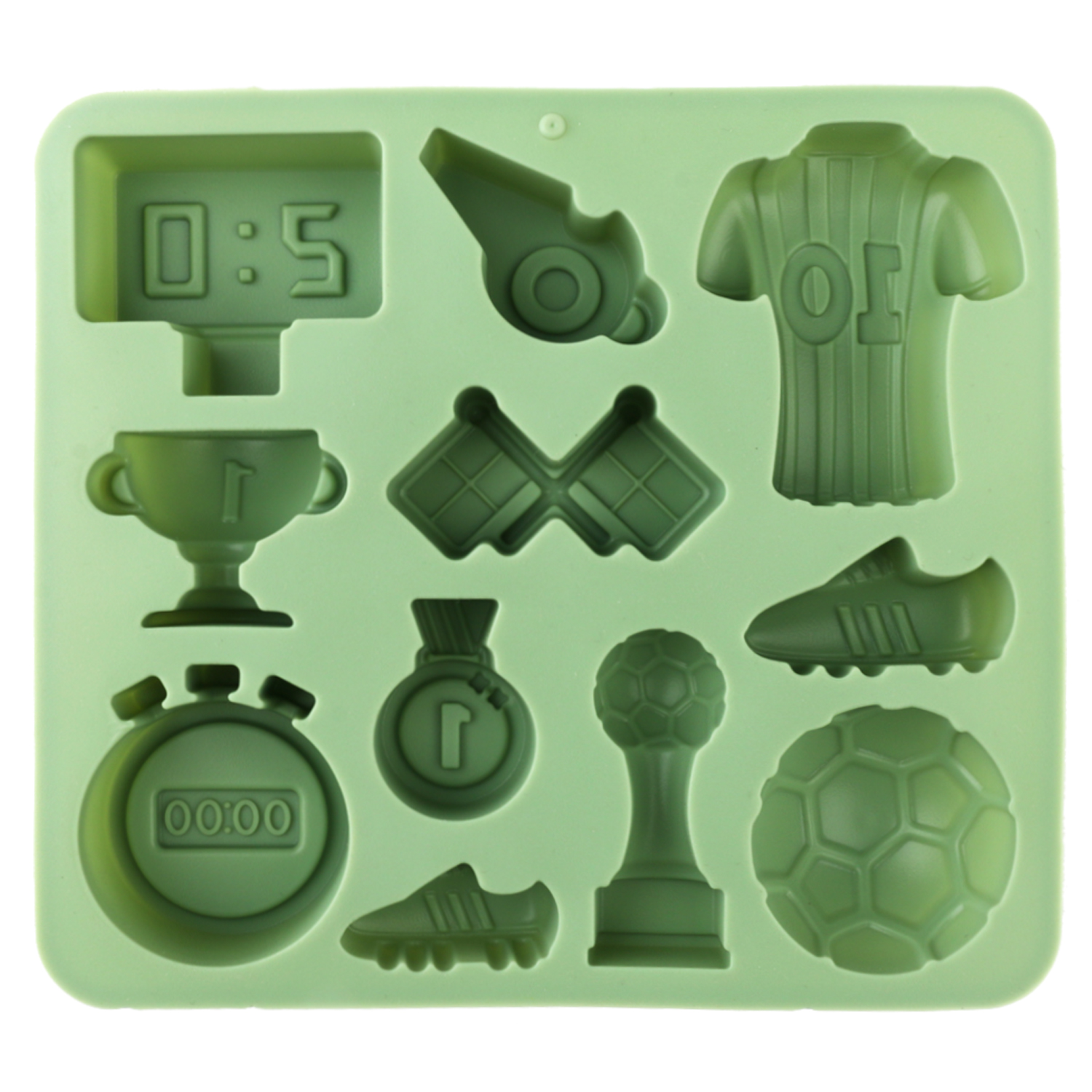 1 Green Football-Themed Silico - Silicone Mold Baking reseña y precio