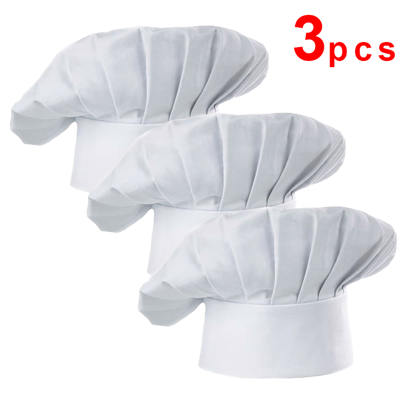 3pcs High22cm Cook Hat White C - Kitchen Gadgets Sale reseña y precio