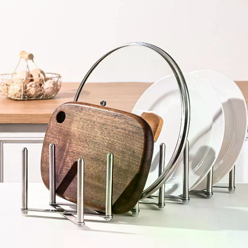 Pot Lid Rack Pan Lid Organizer - Kitchen Gadgets Rack Storage reseña y precio