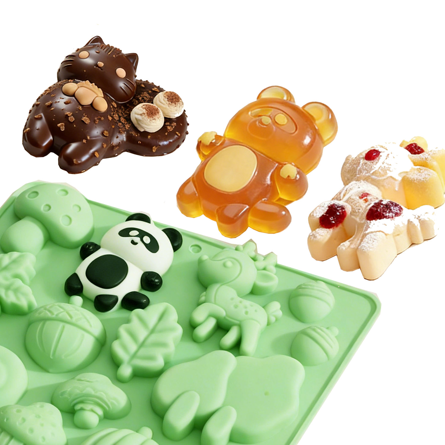1 Silicone Cake Mold in the Sh - Silicone Mold Baking reseña y precio
