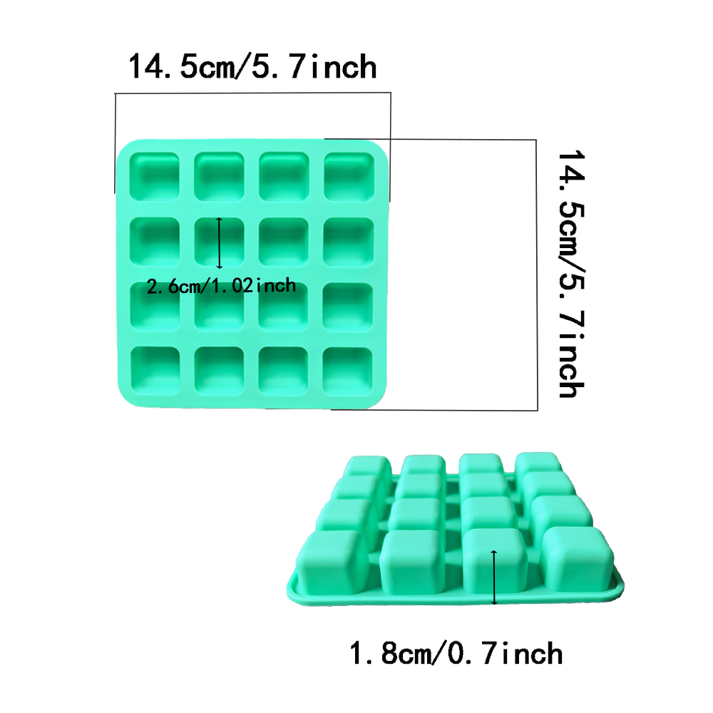 1pc 16 hole square shaped choc - Silicone Mold Baking reseña y precio
