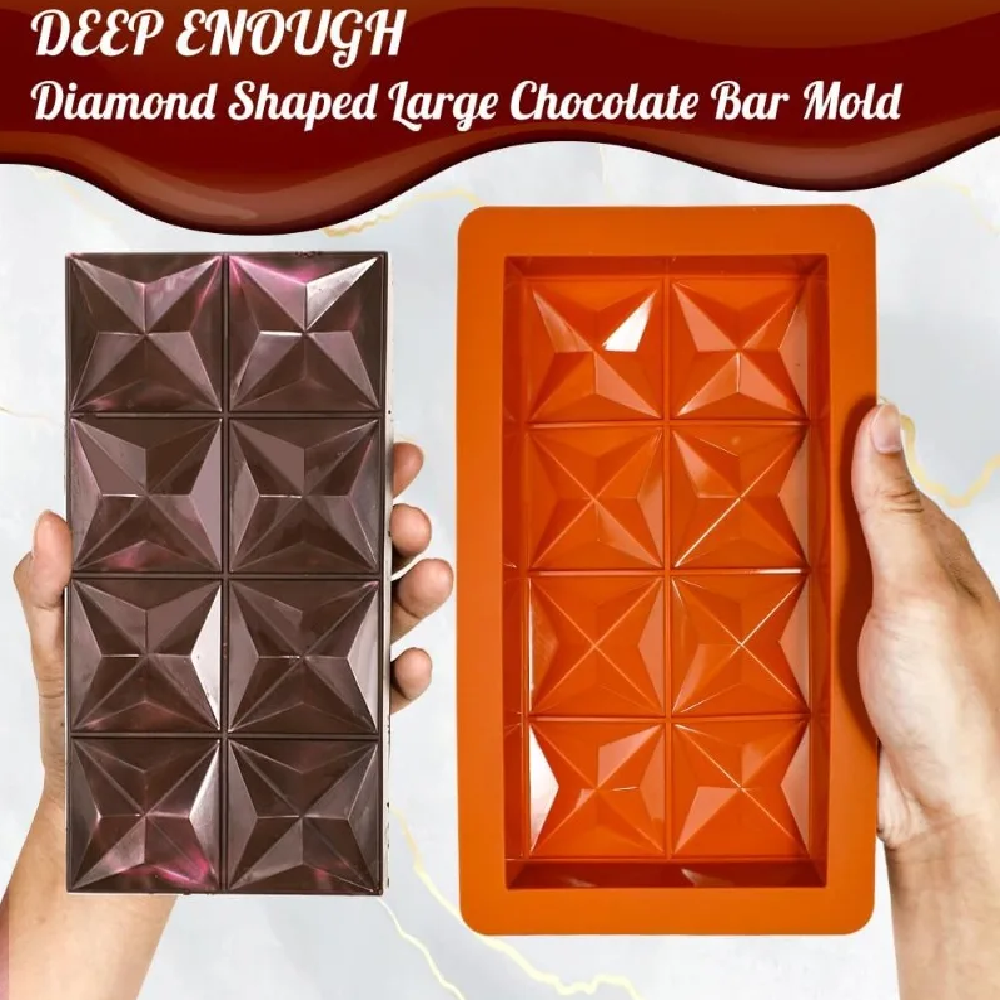 Chocolate Bar Mold - Non-Stick - Silicone Mold Baking reseña y precio