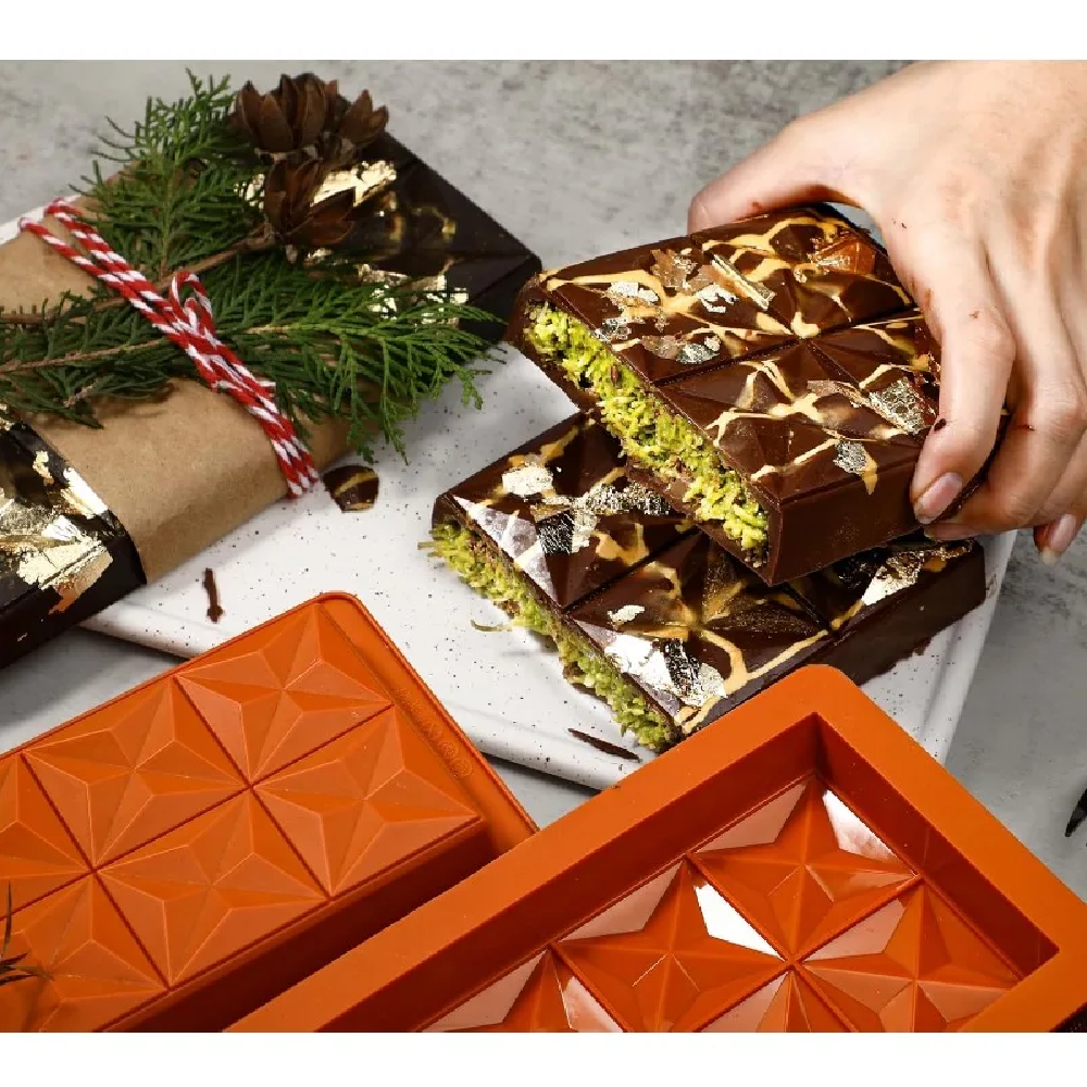 Chocolate Bar Mold - Non-Stick - Silicone Mold Baking reseña y precio