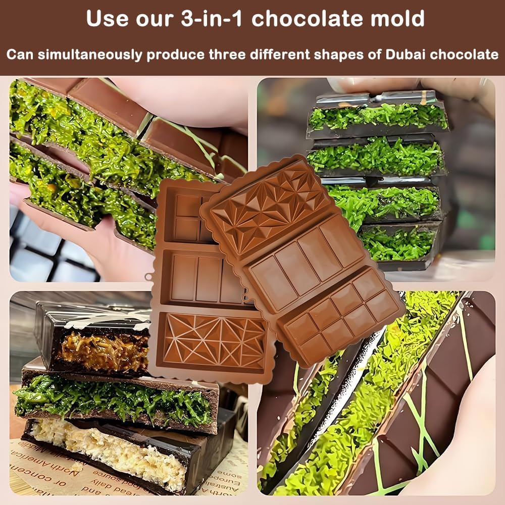 Silicone chocolate bar molds,  - Silicone Mold Baking reseña y precio