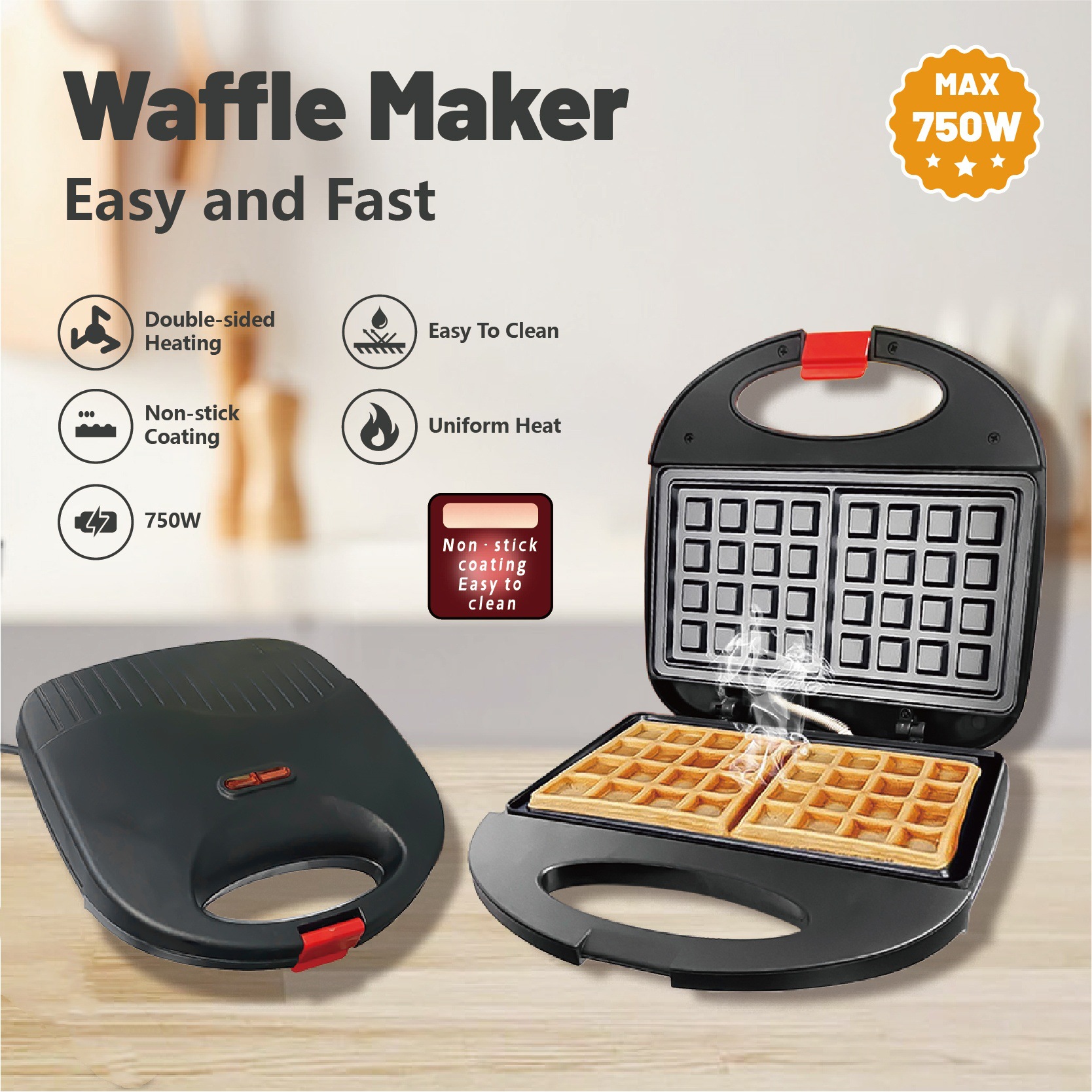 110V Sandwich Breakfast  Barbe - Breakfast Sandwich Maker reseña y precio