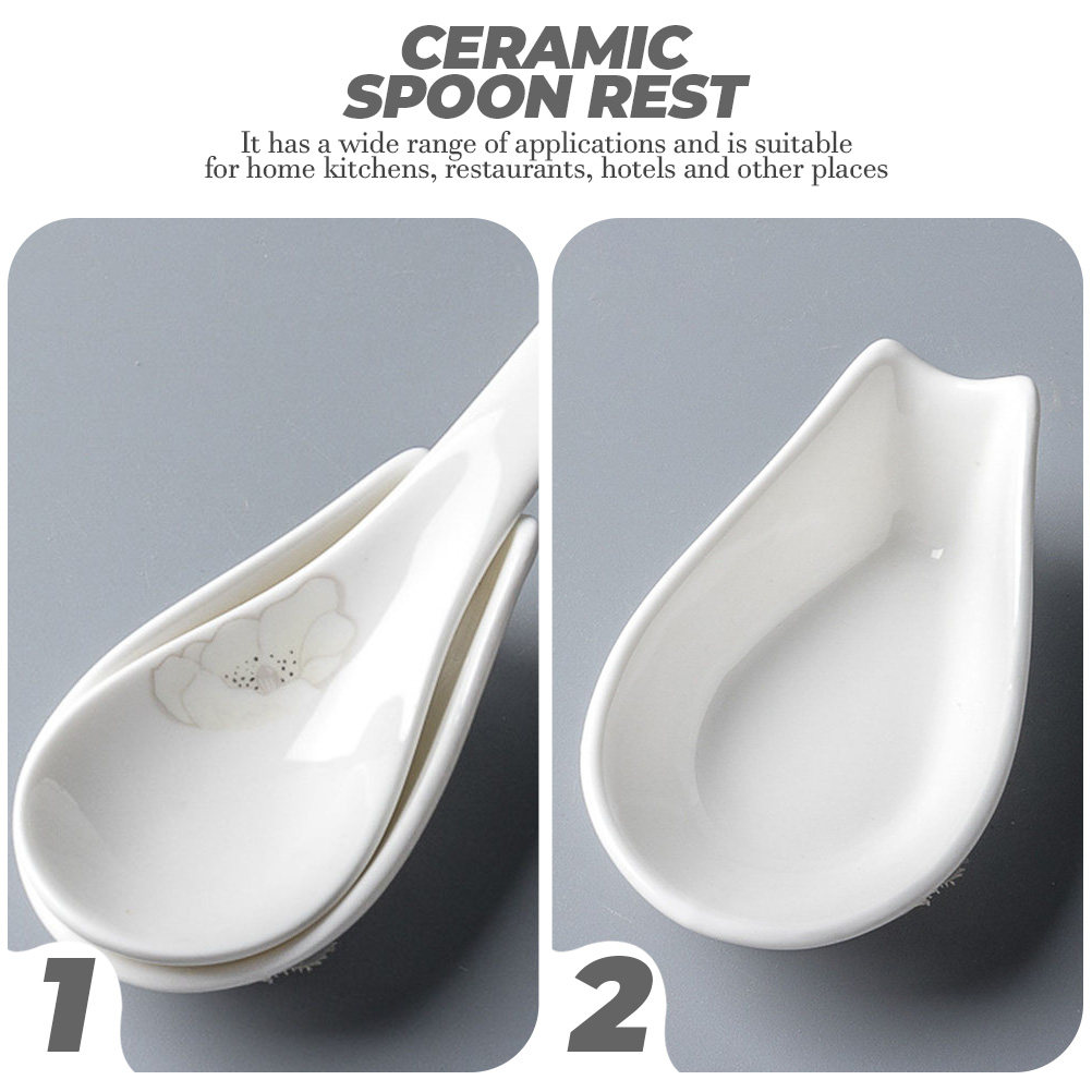 4Pcs Ceramic Spoon Rest Spoon  - Kitchen Gadgets You Must Have reseña y precio