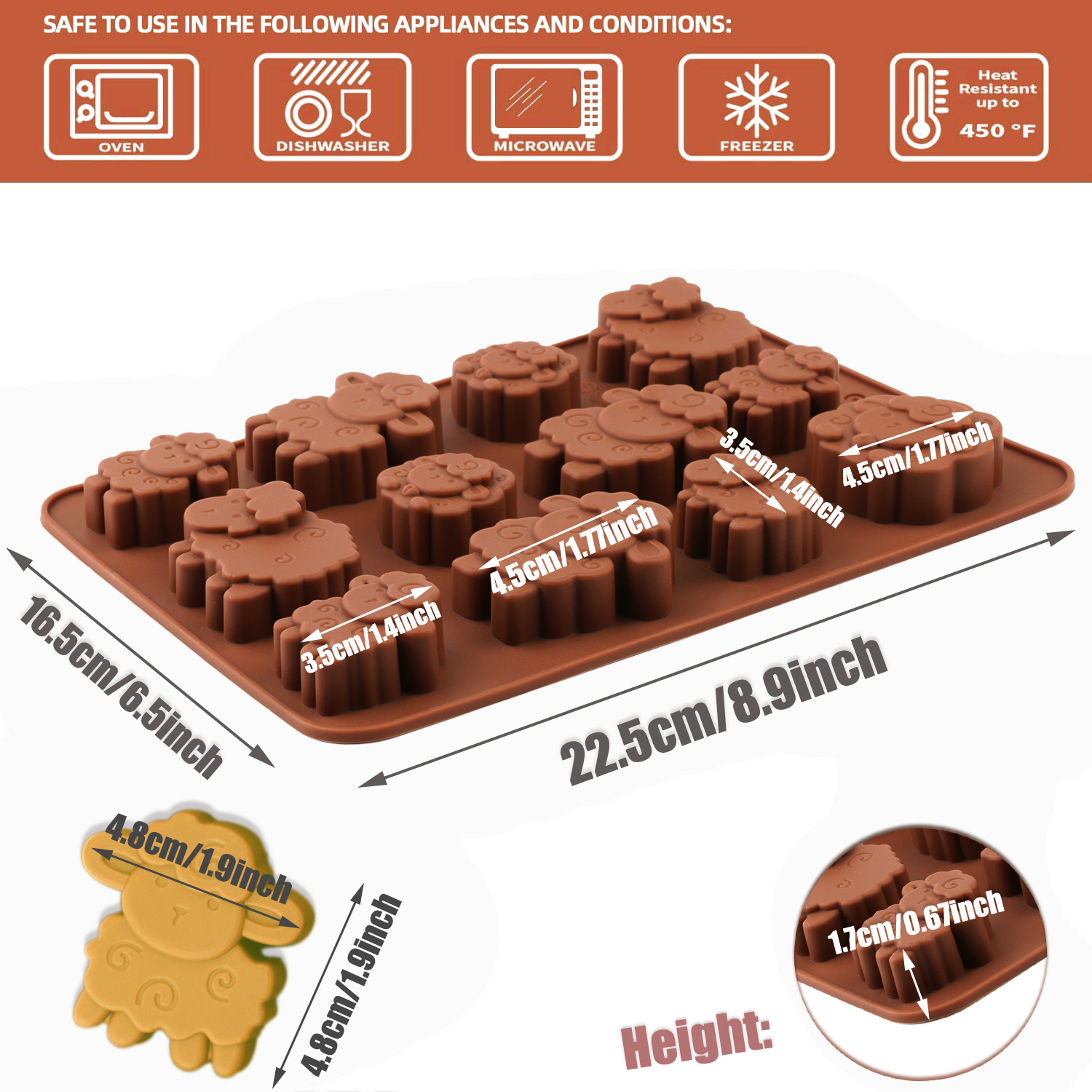 1Pack Silicone Eid Lamb Candy  - Silicone Mold Baking reseña y precio