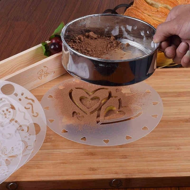 4Pieces/lot Cake Stencils Latt - Silicone Mold Baking reseña y precio