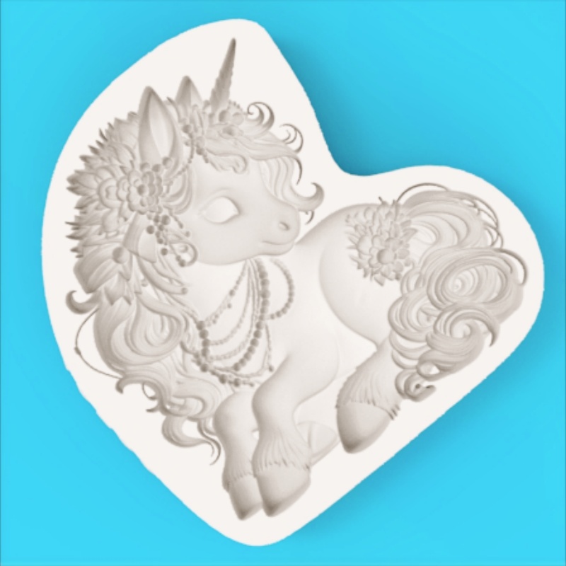 Luxurious Decorative Unicorn A - Silicone Mold Baking reseña y precio