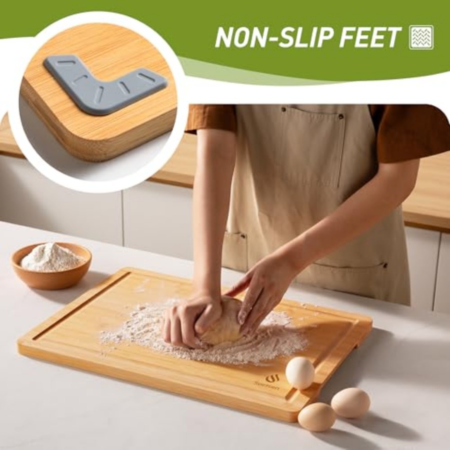 Bamboo Cutting Board Set Non S - Kitchen Gadgets You Must Have reseña y precio