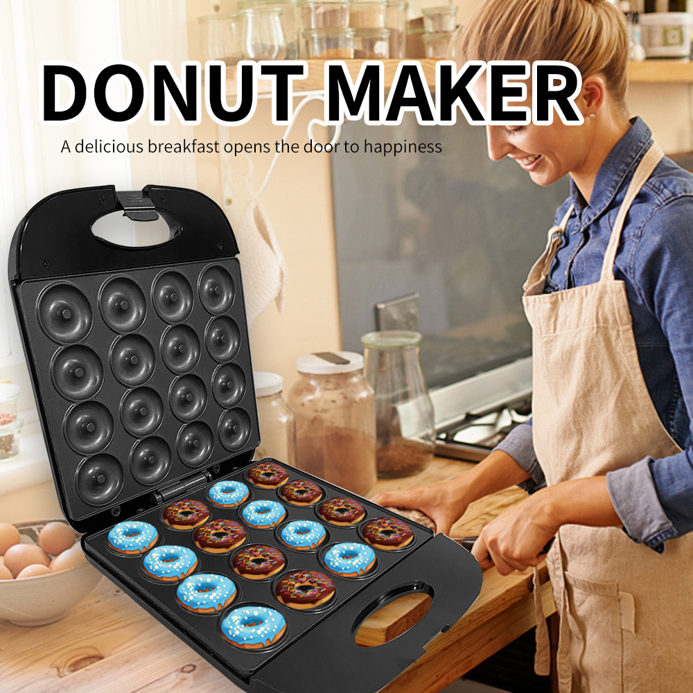 Large 16-Hole Donut Maker Hous - Breakfast Sandwich Maker reseña y precio