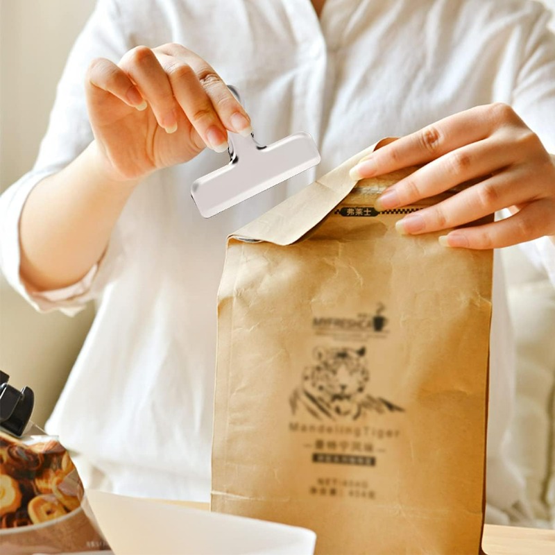 1/10x Metal Food Snack Bag Cli - Kitchen Gadgets Photo reseña y precio