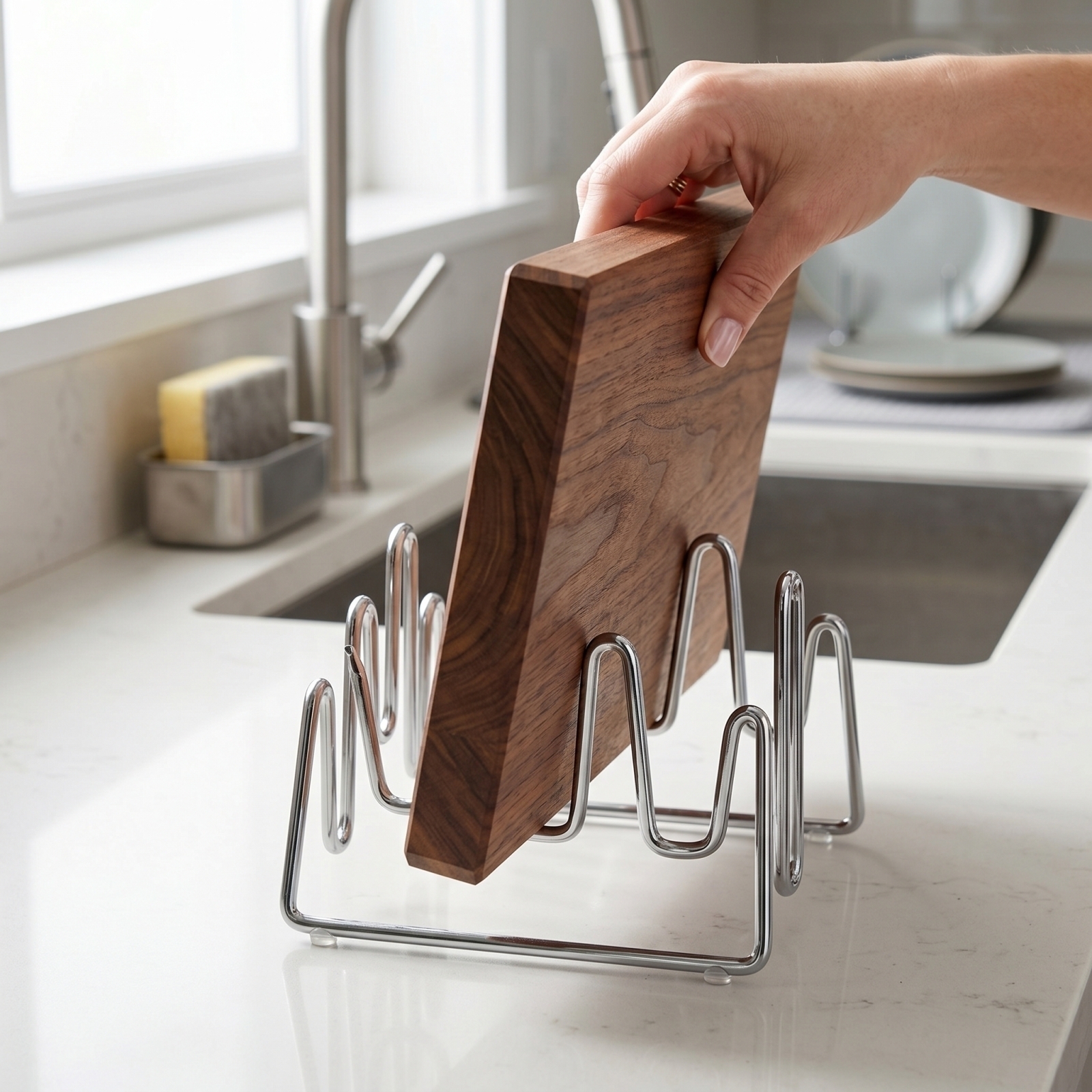 Cutting Board Holder Kitchen S - Kitchen Gadgets Rack Storage reseña y precio