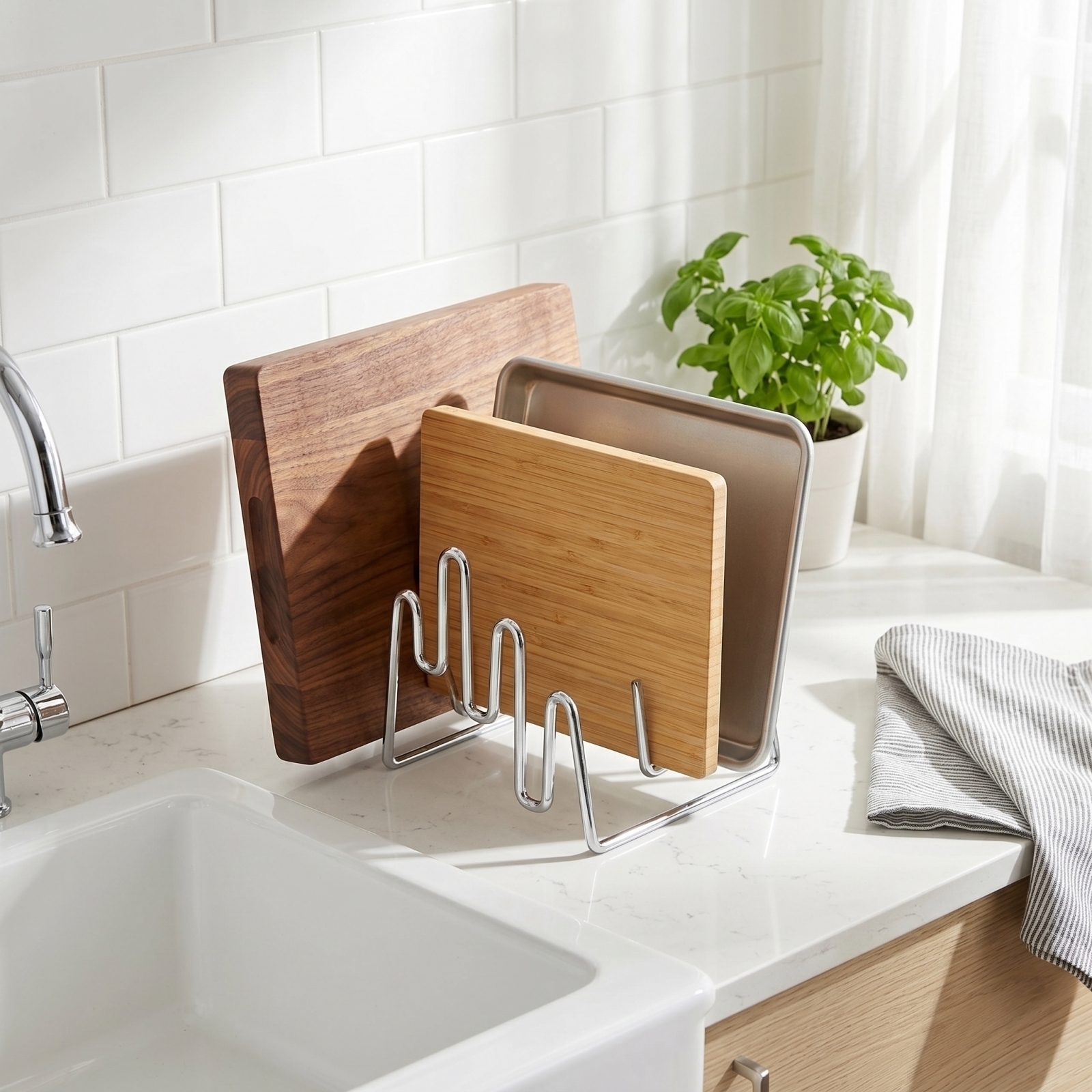 Cutting Board Holder Kitchen S - Kitchen Gadgets Rack Storage reseña y precio