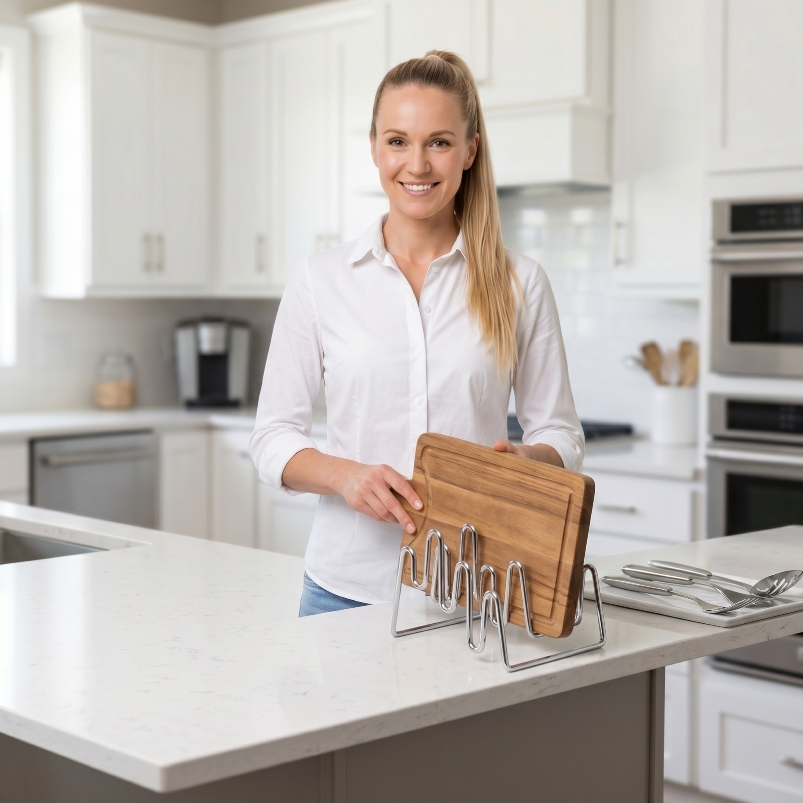 Cutting Board Holder Kitchen S - Kitchen Gadgets Rack Storage reseña y precio